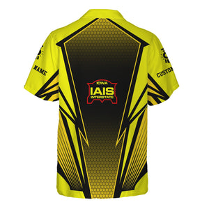 Railspirit Personalized Iowa Interstate Railroad Hawaiian Shirt Lightning Graphic Style IAIS Shirt Gift Idea For Train Lover