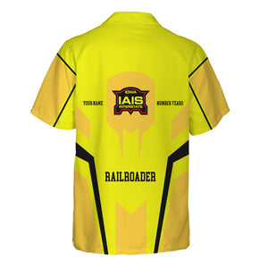 Railspirit Personalized Iowa Interstate Railroad Hawaiian Shirt Custom Year Railroader IAIS Shirt Gift Idea For Train Lover