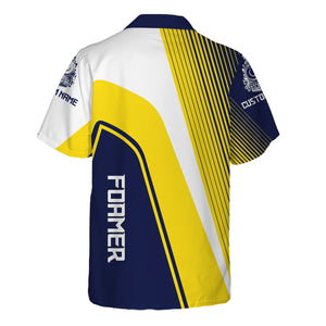 Railspirit Personalized Jersey Central Railroad Hawaiian Shirt Vibrant Striking Style CNJ Shirt For Rail Enthusiasts