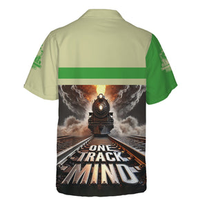 Railspirit Personalized Virginia & Truckee Railroad Hawaiian Shirt One Track Mind Train Printed Shirt