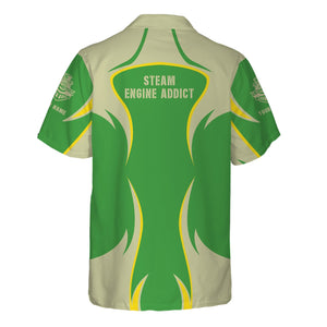 Railspirit Personalized Virginia & Truckee Railroad Hawaiian Shirt Distinctive Flame Style Shirt For Steam Engine Addict