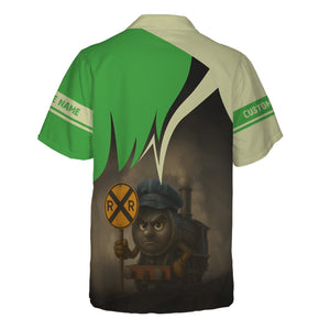 Railspirit Personalized Virginia & Truckee Railroad Hawaiian Shirt Angry Train Hawaiian Shirt Gift Idea For Train Lover