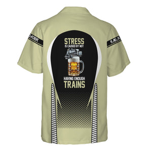 Railspirit  Personalized  Virginia & Truckee Railroad Hawaiian Shirt  Stress Is Caused By Not Having Enough Trains  Shirt All Over Print