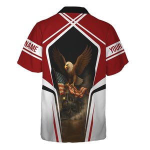 Railspirit Personalized Soo Line Railroad Hawaiian Shirt American Eagle Vintage Train Shirt