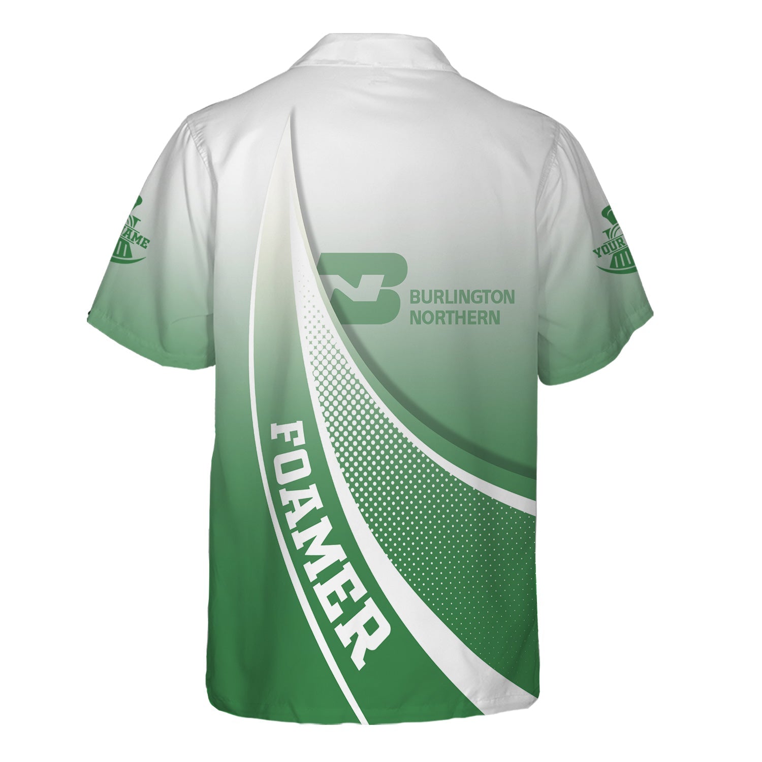 Railspirit Personalized Burlington Northern Railroad Hawaiian Shirt Railway-Themed Style Shirt Gift Idea For Trainspotter