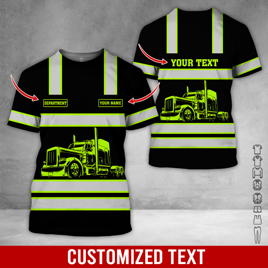 Customized Name Trucker Uniform 3D Printed Clothes, Personalized Truck Driver Gear
