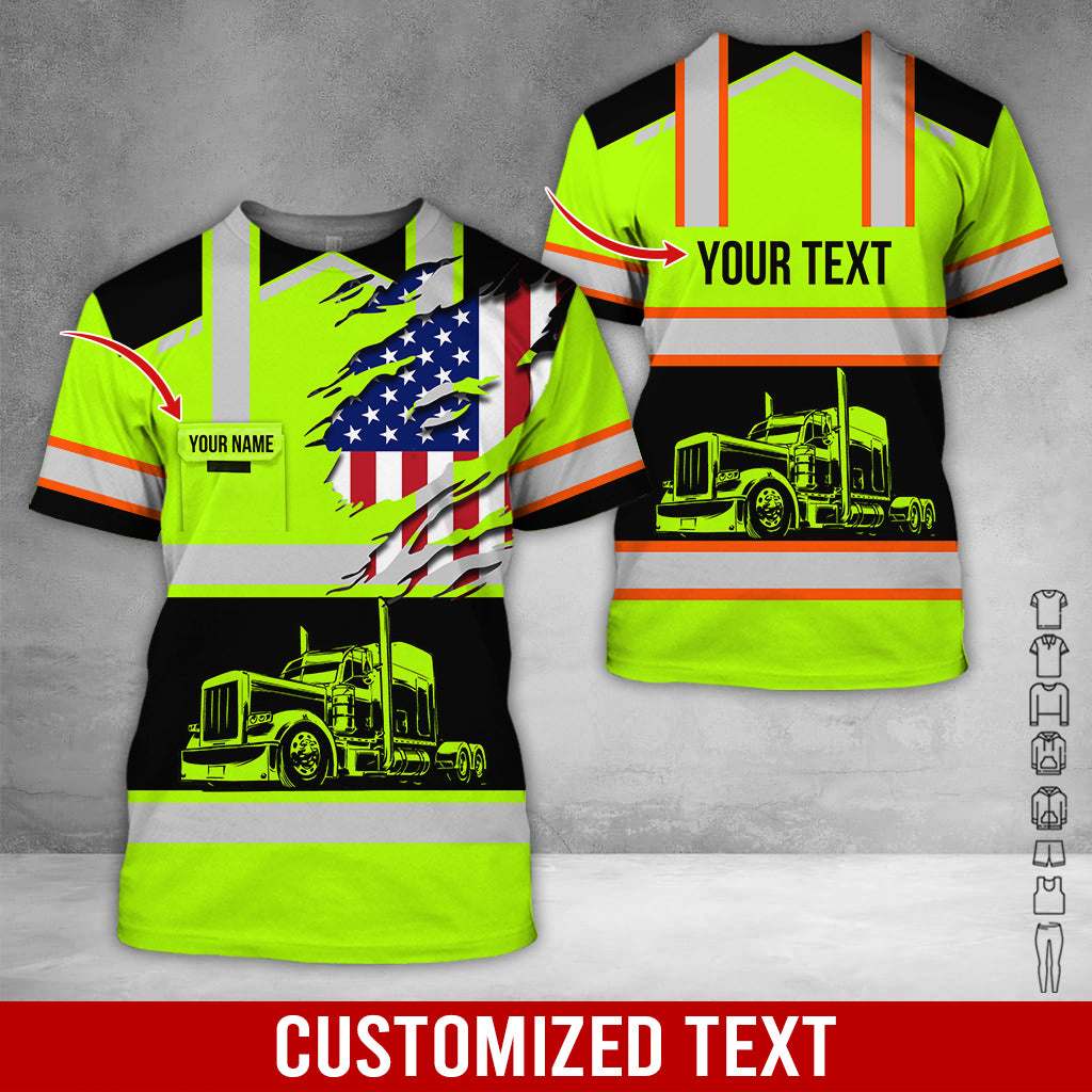 Customized Name and Flag Tow Truck Style Printed Clothes, Custom Tow Truck Gear