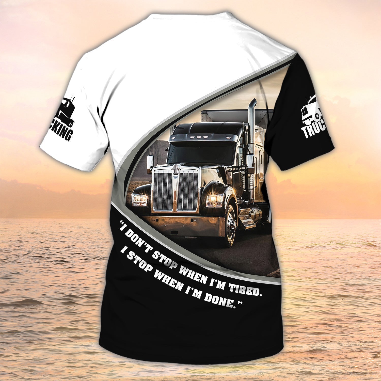 Custom Trucker Shirt With Name, 3D Trucking Sublimation On Shirt, Gift For Truck Drivers