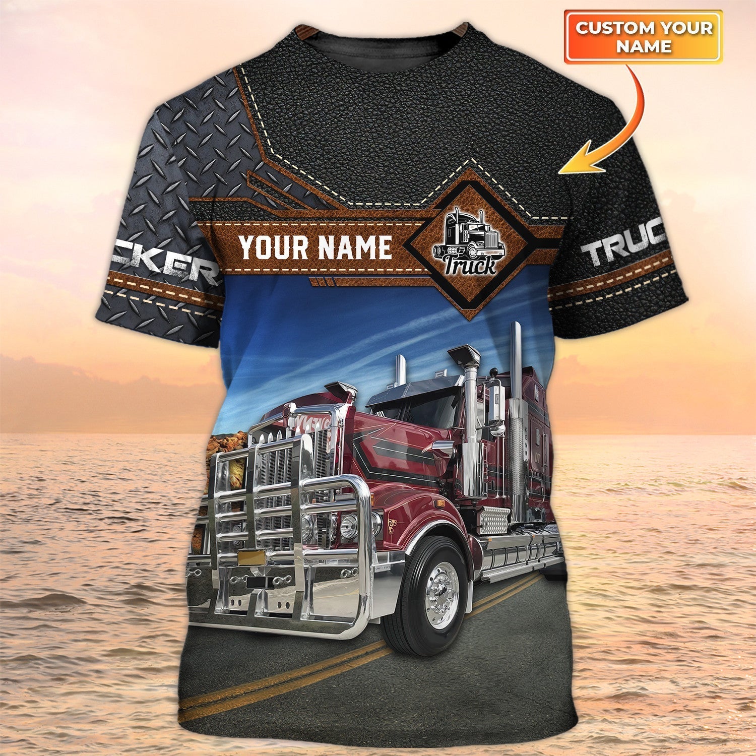 Personalized Funny Trucker T Shirts, Truck Driver Husband Gift, Gifts For Truck Drivers