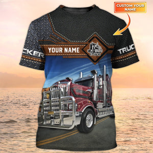 Personalized Funny Trucker T Shirts, Truck Driver Husband Gift, Gifts For Truck Drivers