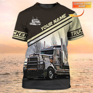 Personalized 3D Big Truck T Shirts For Men And Women, Truck Driver Uniform Shirt, Best Shirt For Him