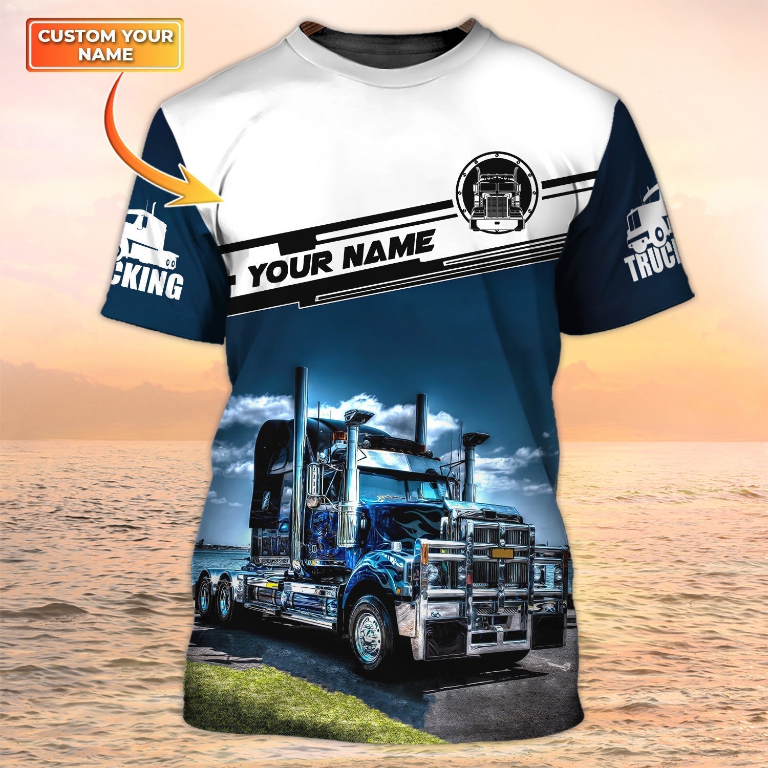 Custom Name Tow Truck Driver Shirts, Big Truck T Shirts, Truck Driver Gift For Him