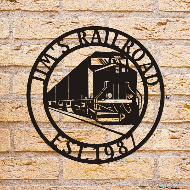 Railspirit Railroad Signs, Railway Sign, Train Sign, Train Room, Train Decor, Train Sign