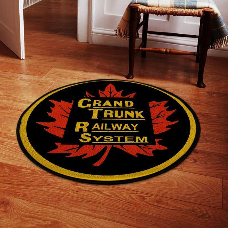 Railspirit Gtrw Living Room Round Mat Grand Trunk Railway System Circle Rug