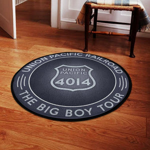Railspirit Union Pacific Living Room Round Mat Big Boy 4 Circle Rug