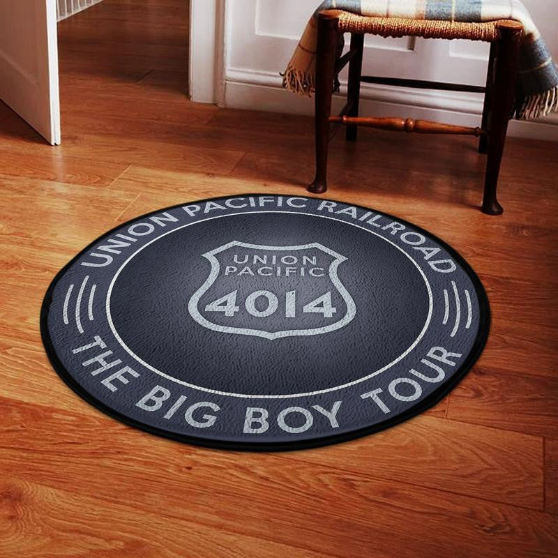 Railspirit Union Pacific Living Room Round Mat Big Boy 4 Circle Rug