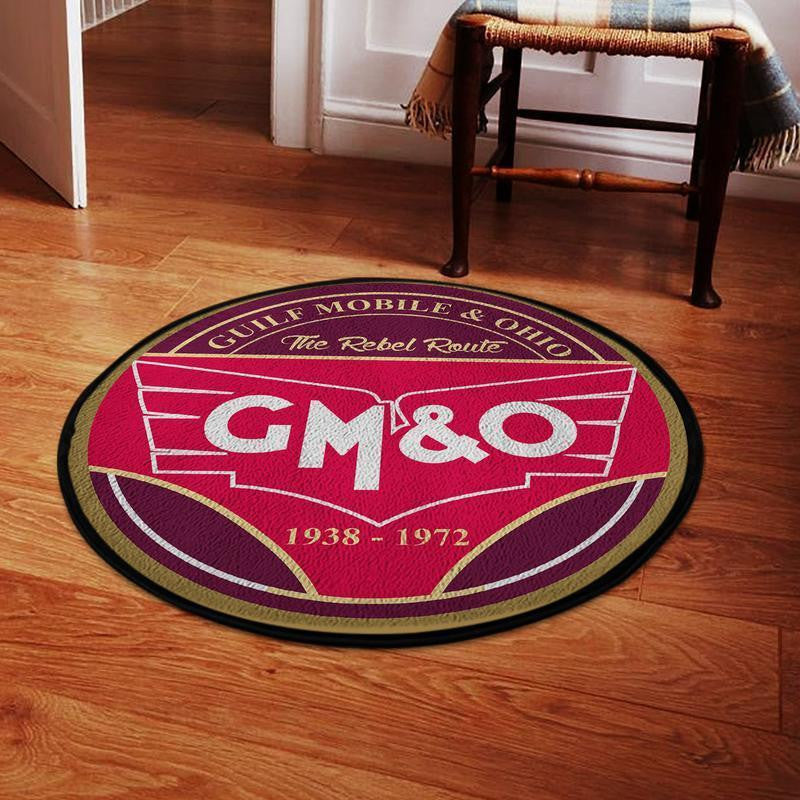 Railspirit Gmo Living Room Round Mat Gm & O Circle Rug