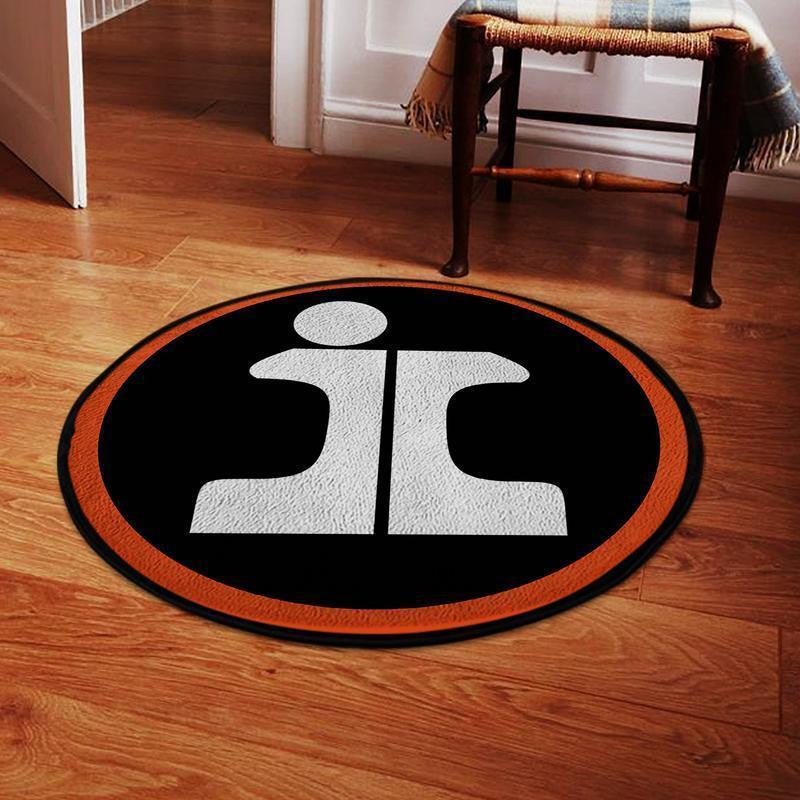 Railspirit Icr Round Mat Illinois Central Ic Railroad Round Floor Mat Room Rugs Carpet Outdoor Rug Washable Rugs