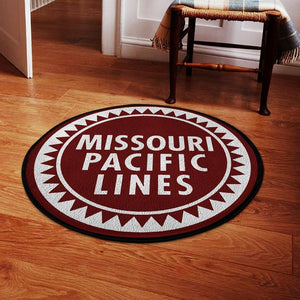 Railspirit Missouri Living Room Round Mat Missouri Pacific Lines Circle Rug