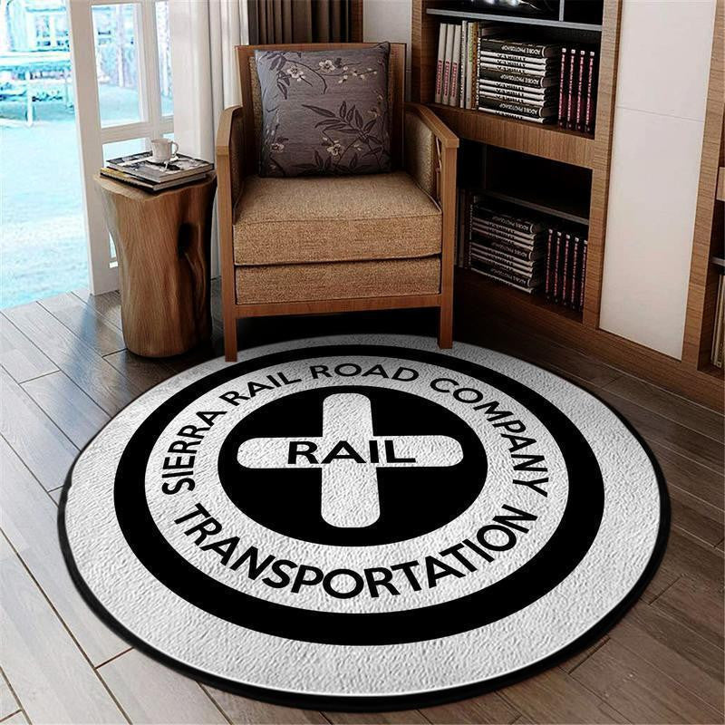 Railspirit Sierrarr Round Mat Sierra Railroad Round Floor Mat Room Rugs Carpet Outdoor Rug Washable Rugs