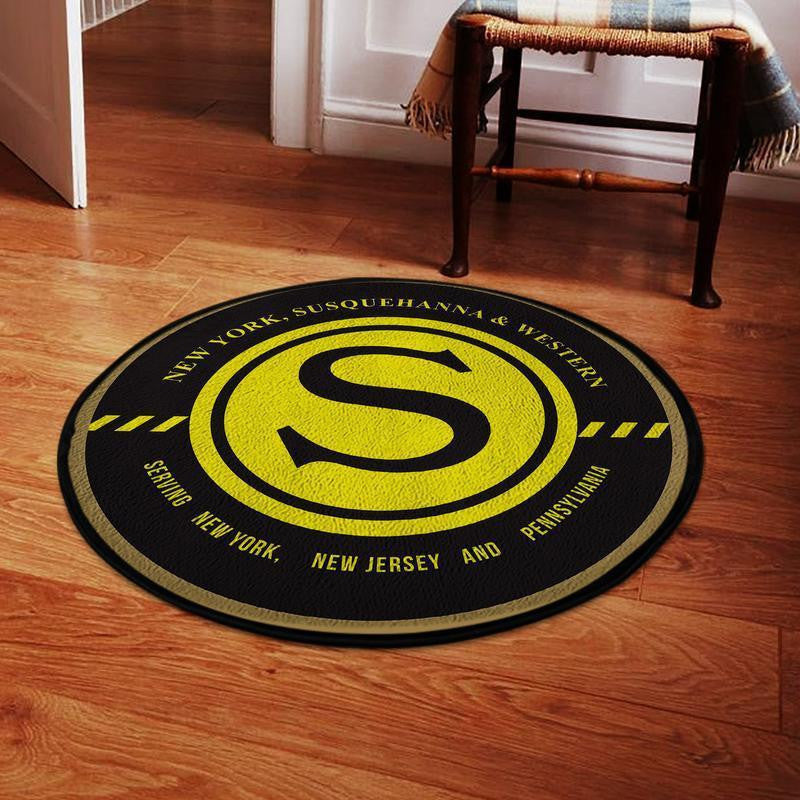 Railspirit Susquehanna Living Room Round Mat Susquehanna Railroad Circle Rug