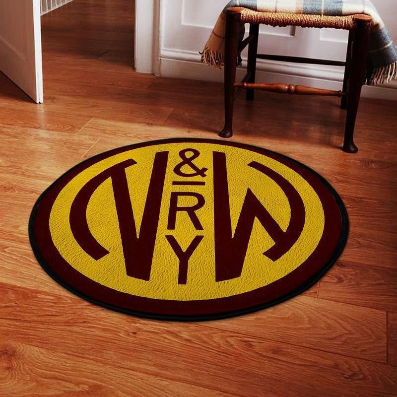 Railspirit Norfolk Round Mat Norfolk And Western Railway Round Floor Mat Room Rugs Carpet Outdoor Rug Washable Rugs
