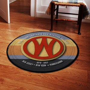 Railspirit Ontario & Western Railroad Round Mat Round Floor Mat Room Rugs Carpet Outdoor Rug Washable Rugs