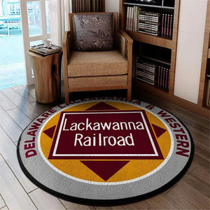 Railspirit Lackawanna Railroad Round Mat Round Floor Mat Room Rugs Carpet Outdoor Rug Washable Rugs