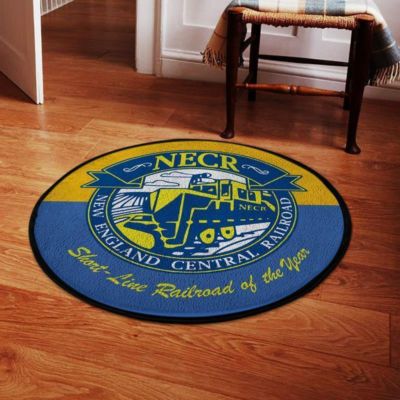 Railspirit Necrr Round Mat New England Central Railroad Round Floor Mat Room Rugs Carpet Outdoor Rug Washable Rugs