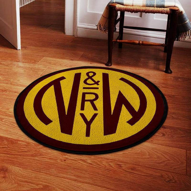 Railspirit Norfolk Living Room Round Mat Norfolk And Western Railway Circle Rug