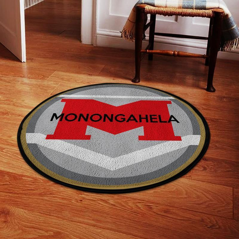 Railspirit Monon Living Room Round Mat Monongahela Railroad Circle Rug