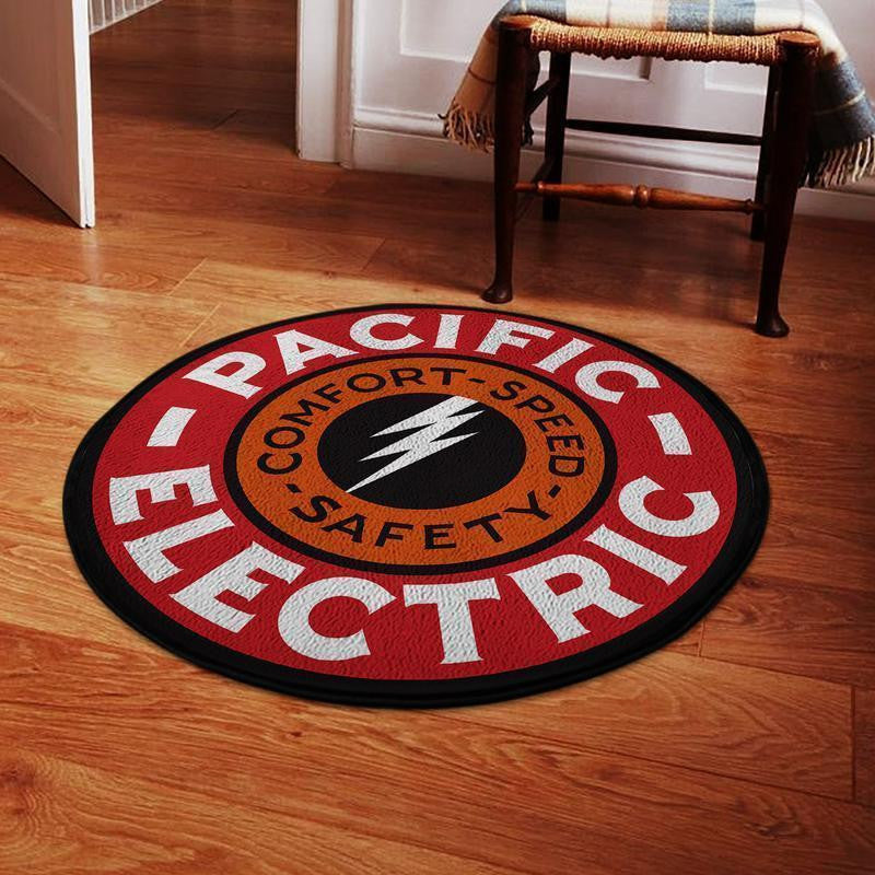 Railspirit Perr Round Mat Pacific Electric Railroad Round Floor Mat Room Rugs Carpet Outdoor Rug Washable Rugs