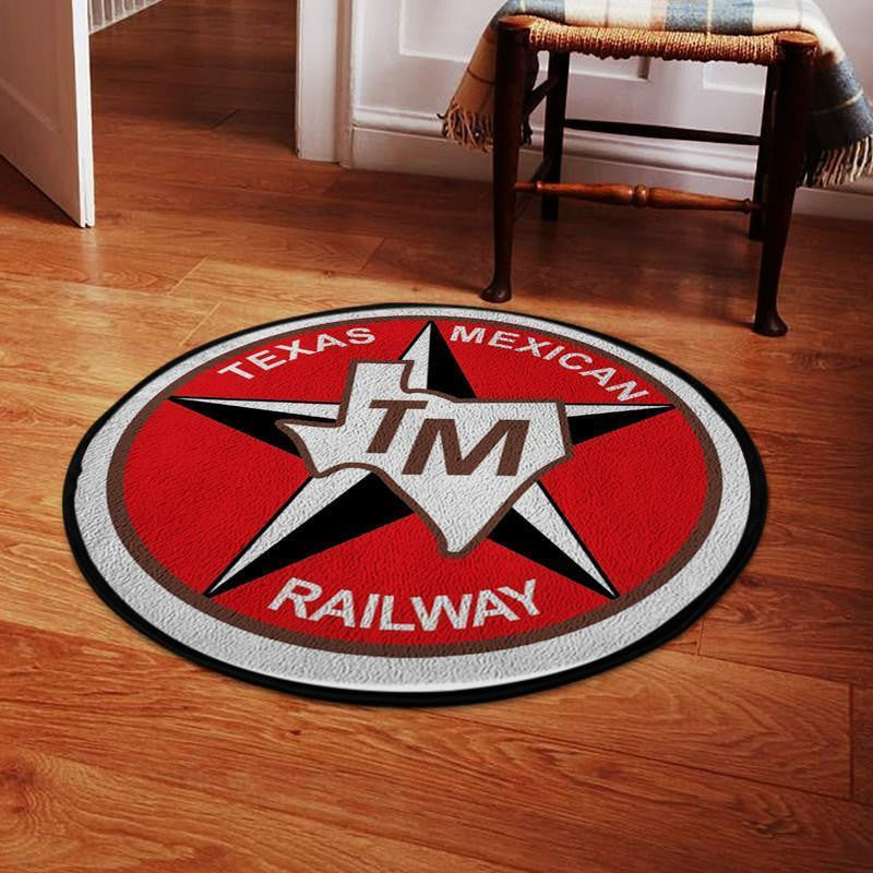 Railspirit The Texas Mexican Railway Round Mat Round Floor Mat Room Rugs Carpet Outdoor Rug Washable Rugs