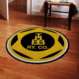 Railspirit Hbtrr Round Mat Houston Belt And Terminal (Hb&T) Railway Railroad Round Floor Mat Room Rugs Carpet Outdoor Rug Washable Rugs