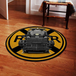 Railspirit Union Pacific Living Room Round Mat Union Pacific Big Boy 4 Circle Rug