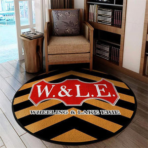 Railspirit Wheeling And Lake Erie Railroad Round Mat Round Floor Mat Room Rugs Carpet Outdoor Rug Washable Rugs