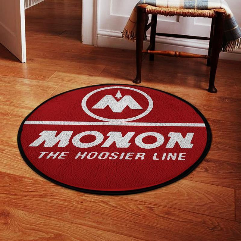 Railspirit Monon Living Room Round Mat Monon Railroad Circle Rug