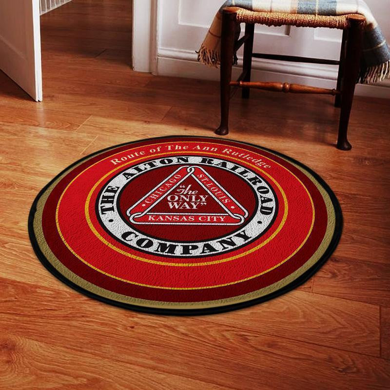 Railspirit Alton Round Mat Alton Railroad Round Floor Mat Room Rugs Carpet Outdoor Rug Washable Rugs