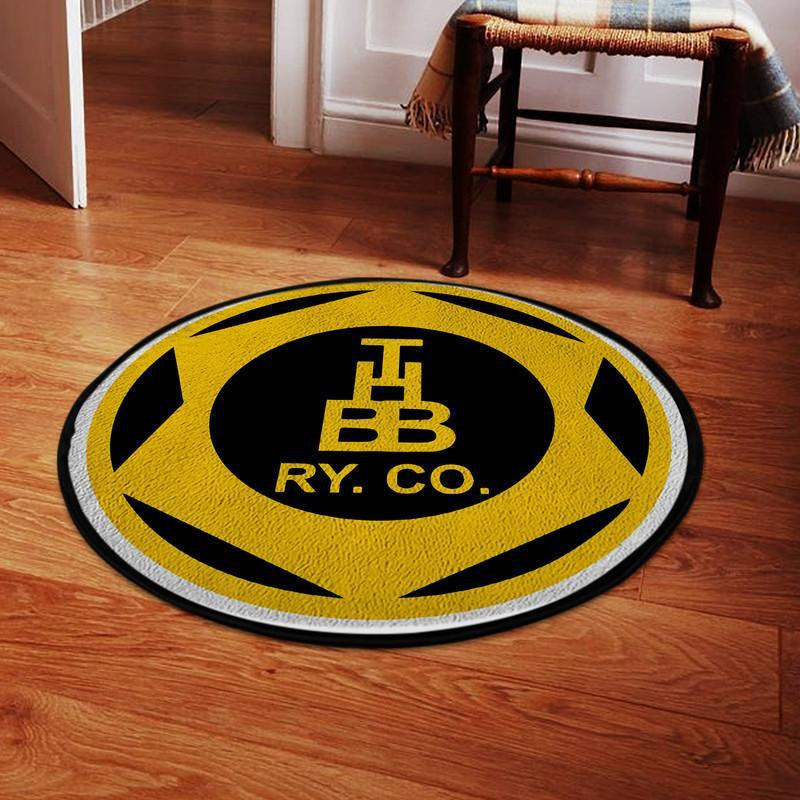Railspirit Hbtrr Living Room Round Mat Houston Belt And Terminal (Hb&T) Railway Railroad Circle Rug