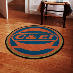 Railspirit Ceir Living Room Round Mat Chicago & Eastern Illinois Railroad Circle Rug