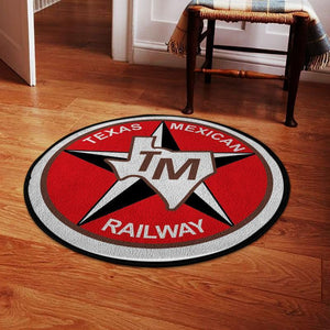 Railspirit The Texas Mexican Railway Living Room Round Mat Circle Rug