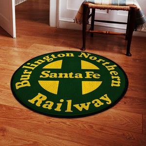 Railspirit Santafe Round Mat Burlington Northern Santa Fe Railway Round Floor Mat Room Rugs Carpet Outdoor Rug Washable Rugs