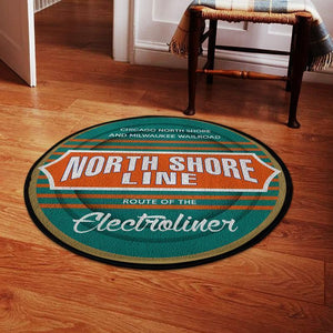 Railspirit Cnsm Round Mat Cnsm Chicago North Shore & Milwaukee Railroad Round Floor Mat Room Rugs Carpet Outdoor Rug Washable Rugs