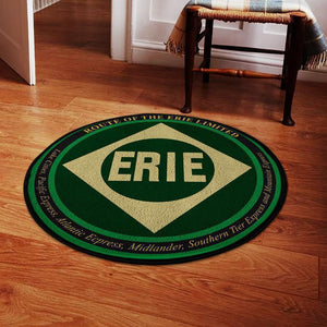 Railspirit Erie Round Mat Erie Lackawanna Railroad Round Floor Mat Room Rugs Carpet Outdoor Rug Washable Rugs