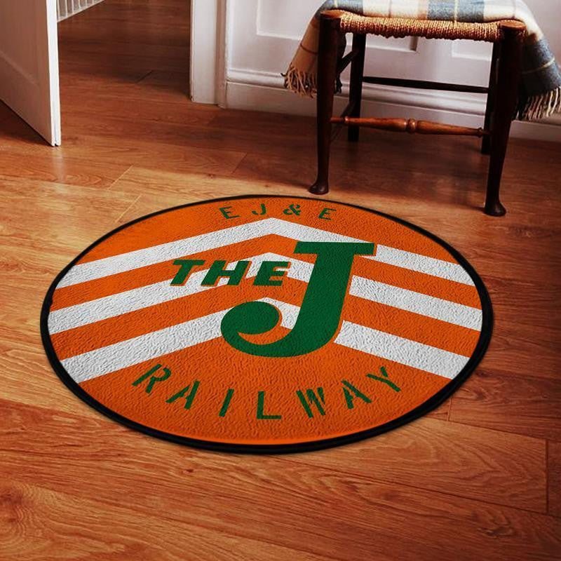 Railspirit Eje Round Mat Eje Elgin Joliet And Eastern Railroad Round Floor Mat Room Rugs Carpet Outdoor Rug Washable Rugs