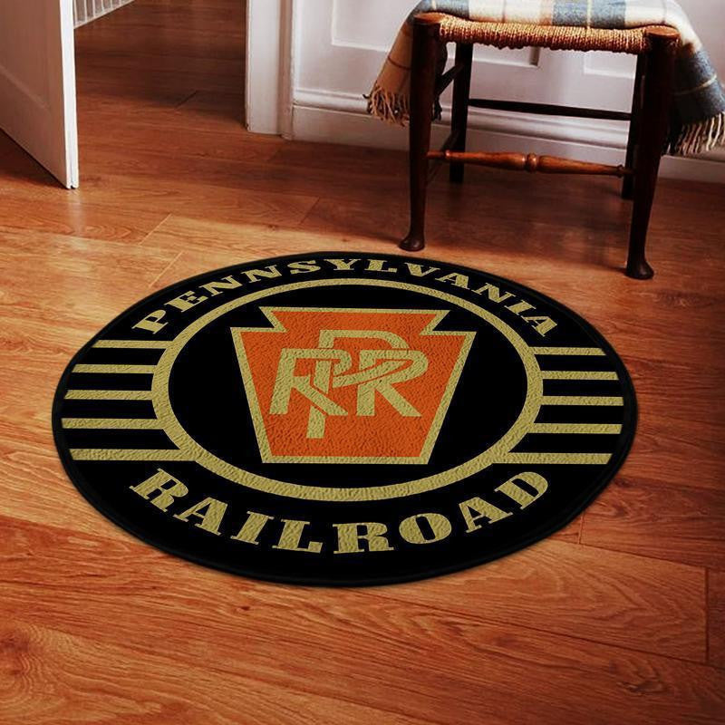 Railspirit Pennsylvania Living Room Round Mat Prr Pennsylvania Railroad Circle Rug
