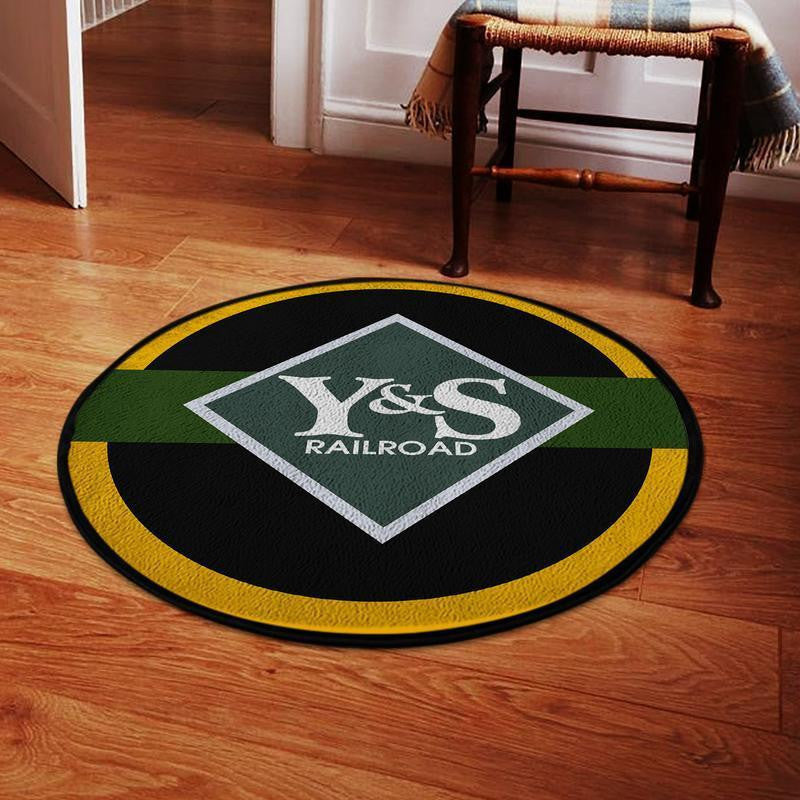 Railspirit Ysrr Living Room Round Mat Youngstown & Southern Railroad Circle Rug