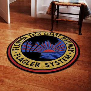Railspirit Fecr Living Room Round Mat Florida East Coast Railway Circle Rug