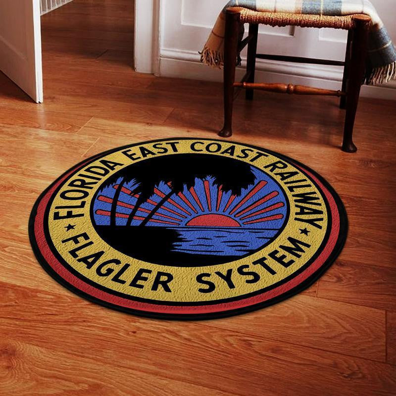 Railspirit Fecr Living Room Round Mat Florida East Coast Railway Circle Rug