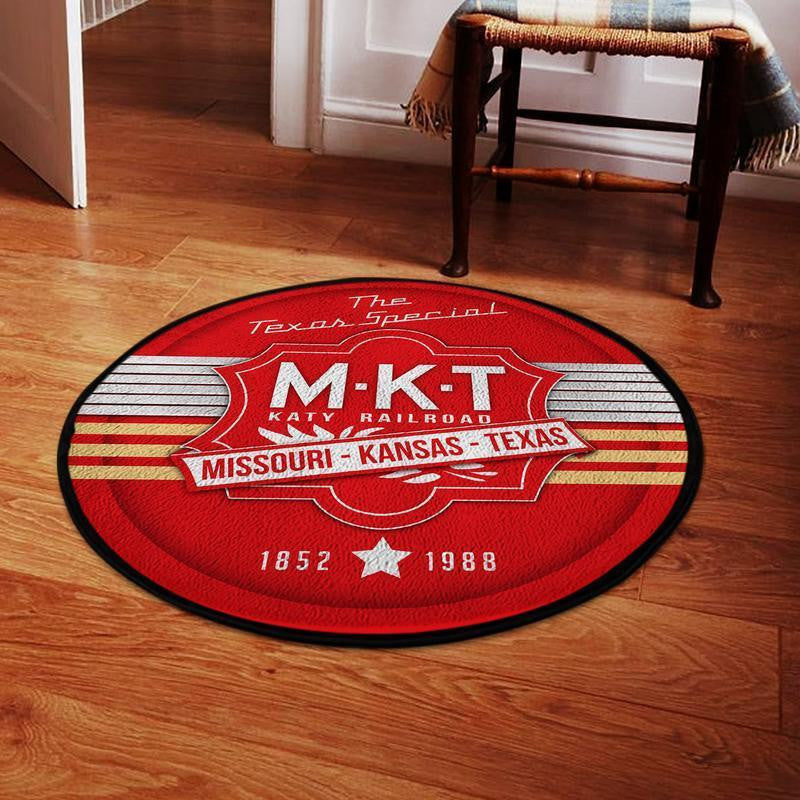 Railspirit Katymkt Living Room Round Mat Katy Railroad Mkt Circle Rug